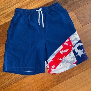 Boys American theme swim trunks